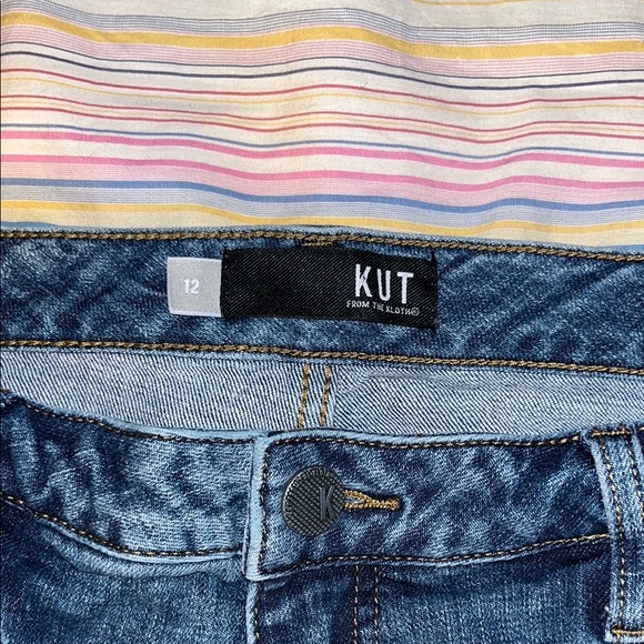 Kut Catherine Fab Ab Boyfriend Blue Denim Jeans 12 - Picture 2 of 8